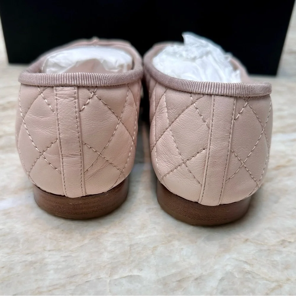 CHANEL Ballet flats Sz.39 Beige/Blush w/Box, shoe bags, docs. - Picture 6 of 16